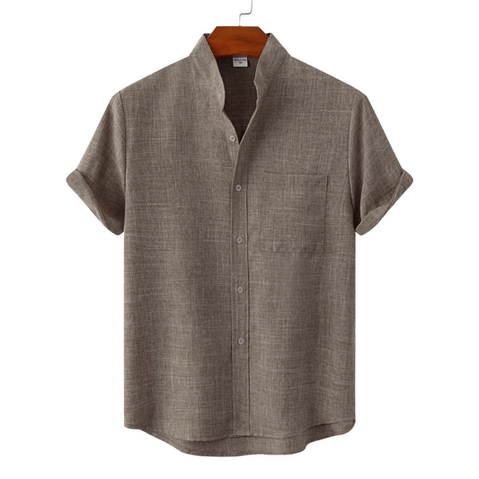 Lunaire™ | Plain Cotton Short-sleeve Shirt