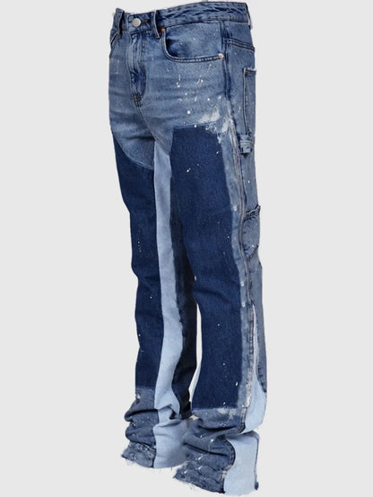 Lunaire™ | Washed Paint Flared Jeans