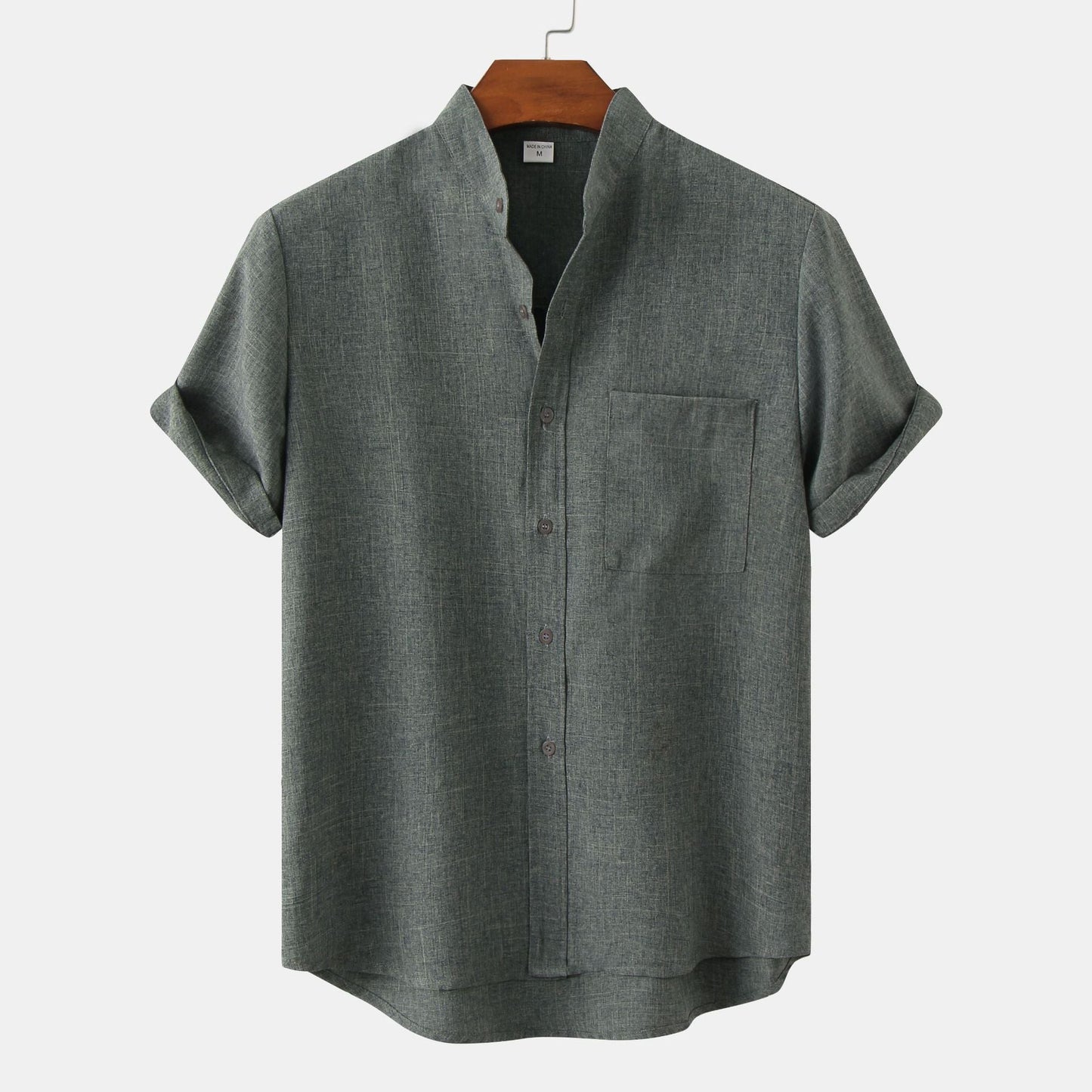 Lunaire™ | Plain Cotton Short-sleeve Shirt