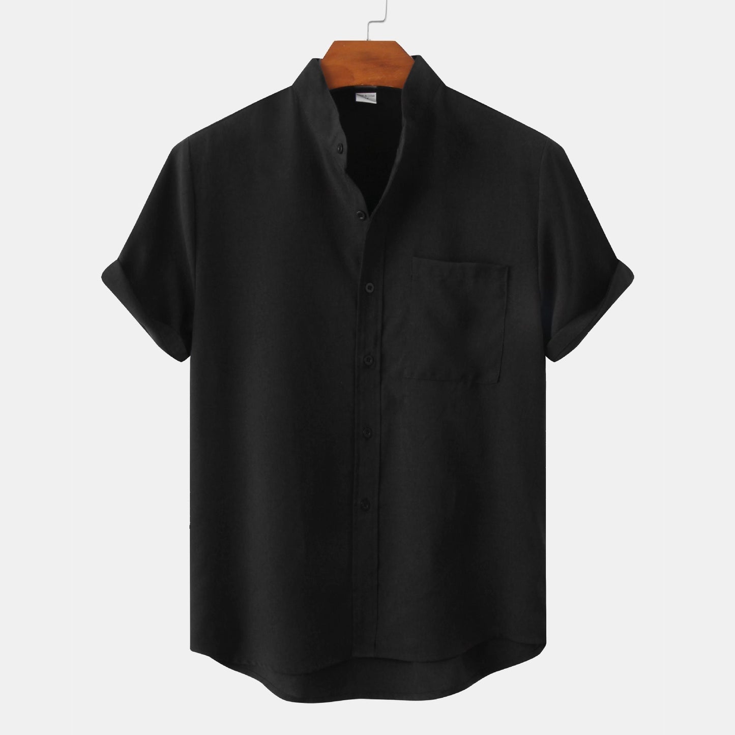 Lunaire™ | Plain Cotton Short-sleeve Shirt