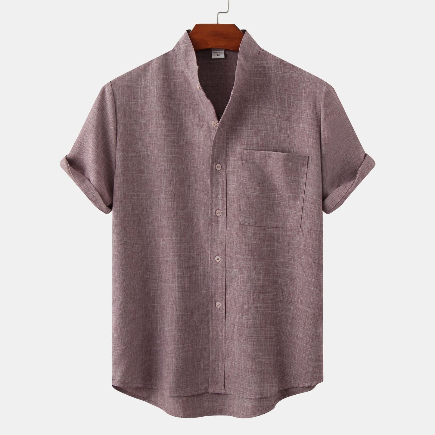 Lunaire™ | Plain Cotton Short-sleeve Shirt